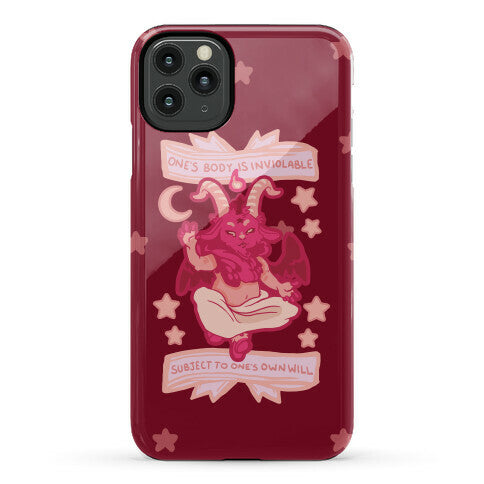 One's Body Is Inviolable Subject To One's Own Will Phone Case